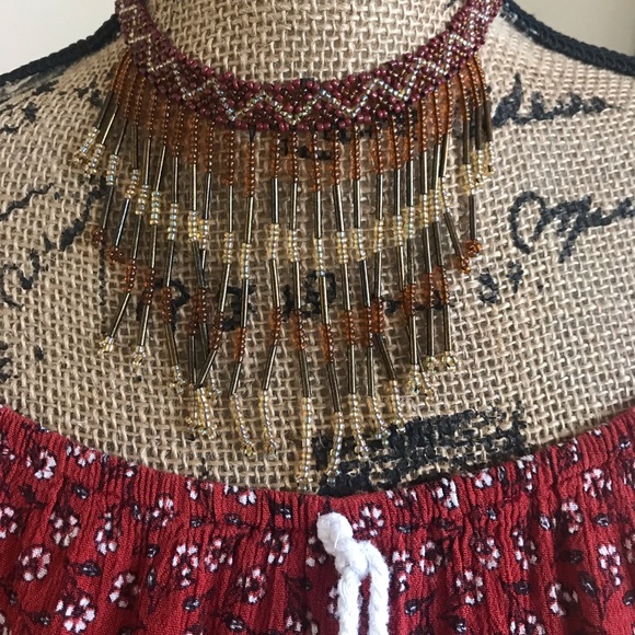 💗 3/$15 BAND OF GYPSIES boho off the shoulder top - Picture 6 of 8